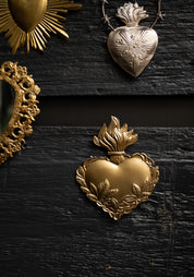Leaf and Flame Heart Milagro