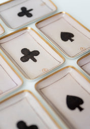 Enameled Aluminum Playing Card Solo Tray