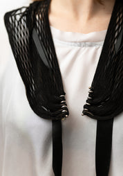 Leather Mesh Neckpiece