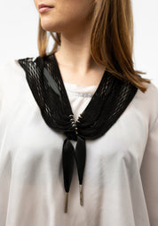 Leather Mesh Neckpiece