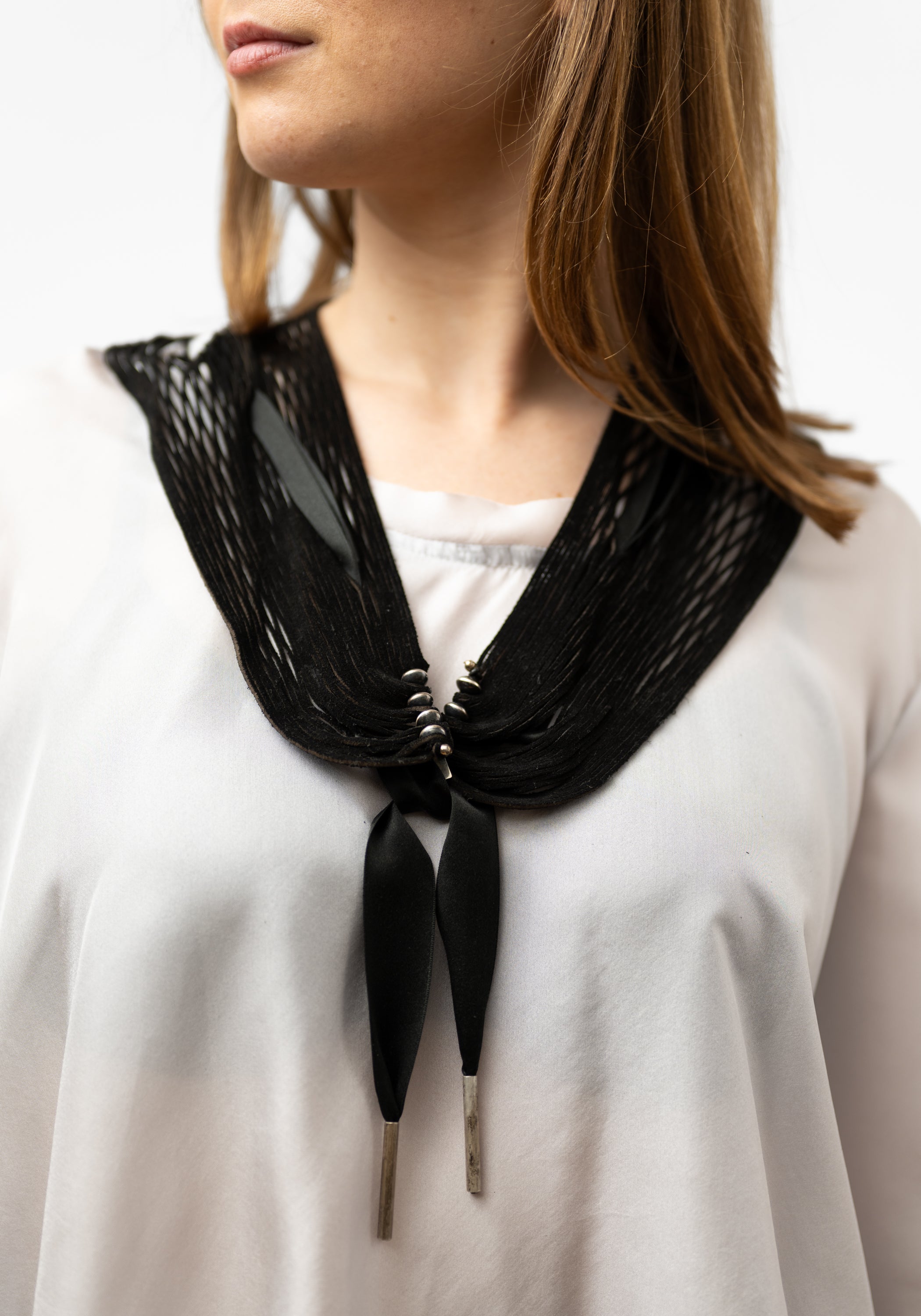 Leather Mesh Neckpiece