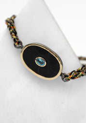 10k Gold, Onyx and Aquamarine Bracelet - December Thieves
