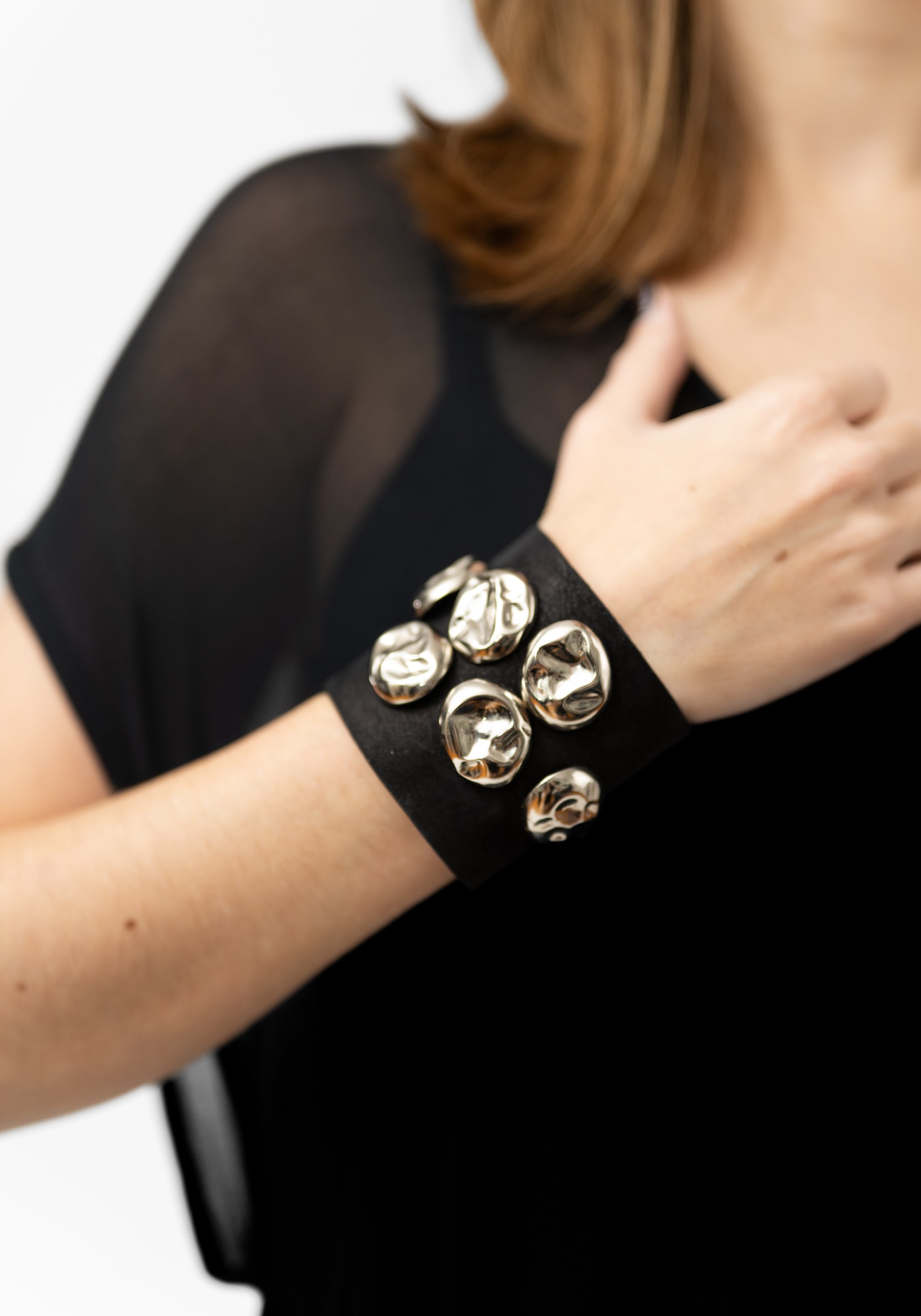 Studded Leather Cuff Bracelet