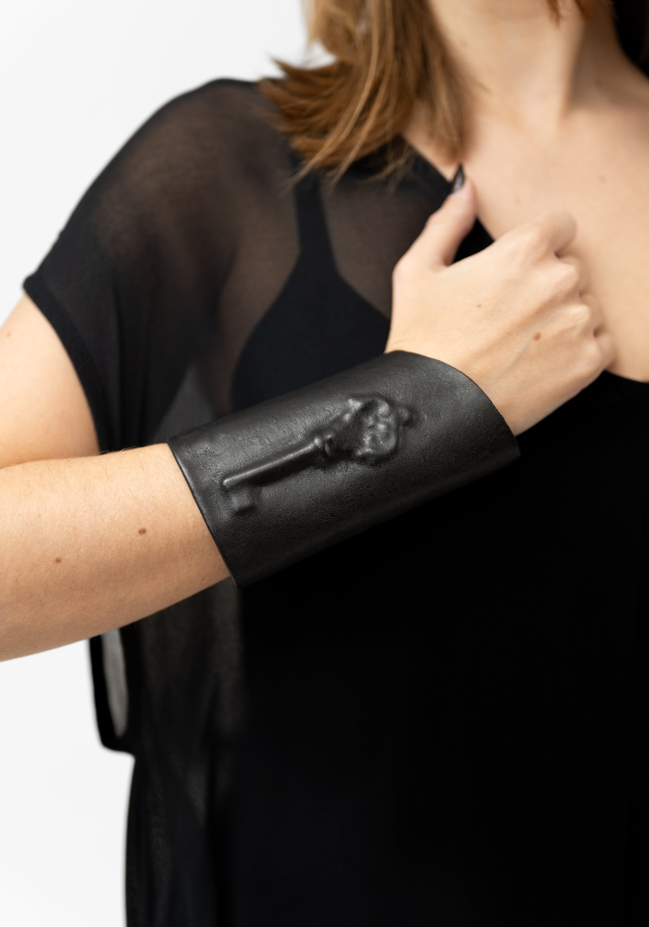 Leather Hidden Key Cuff