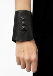 Leather Hidden Studs Cuff
