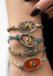 10K Gold, Citrine and Diamond Bracelet