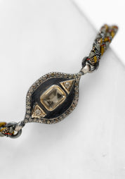 10K Gold, Citrine and Diamond Bracelet