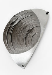 Silver Leather Whorl Mirage Bracelet