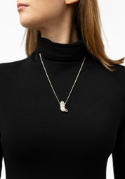 Vertical Caged Quartz Pendant Necklace - December Thieves