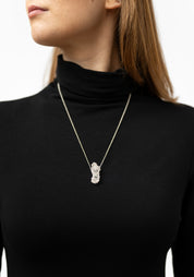 Vertical Caged Quartz Pendant Necklace - December Thieves