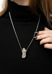 Vertical Caged Quartz Pendant Necklace - December Thieves