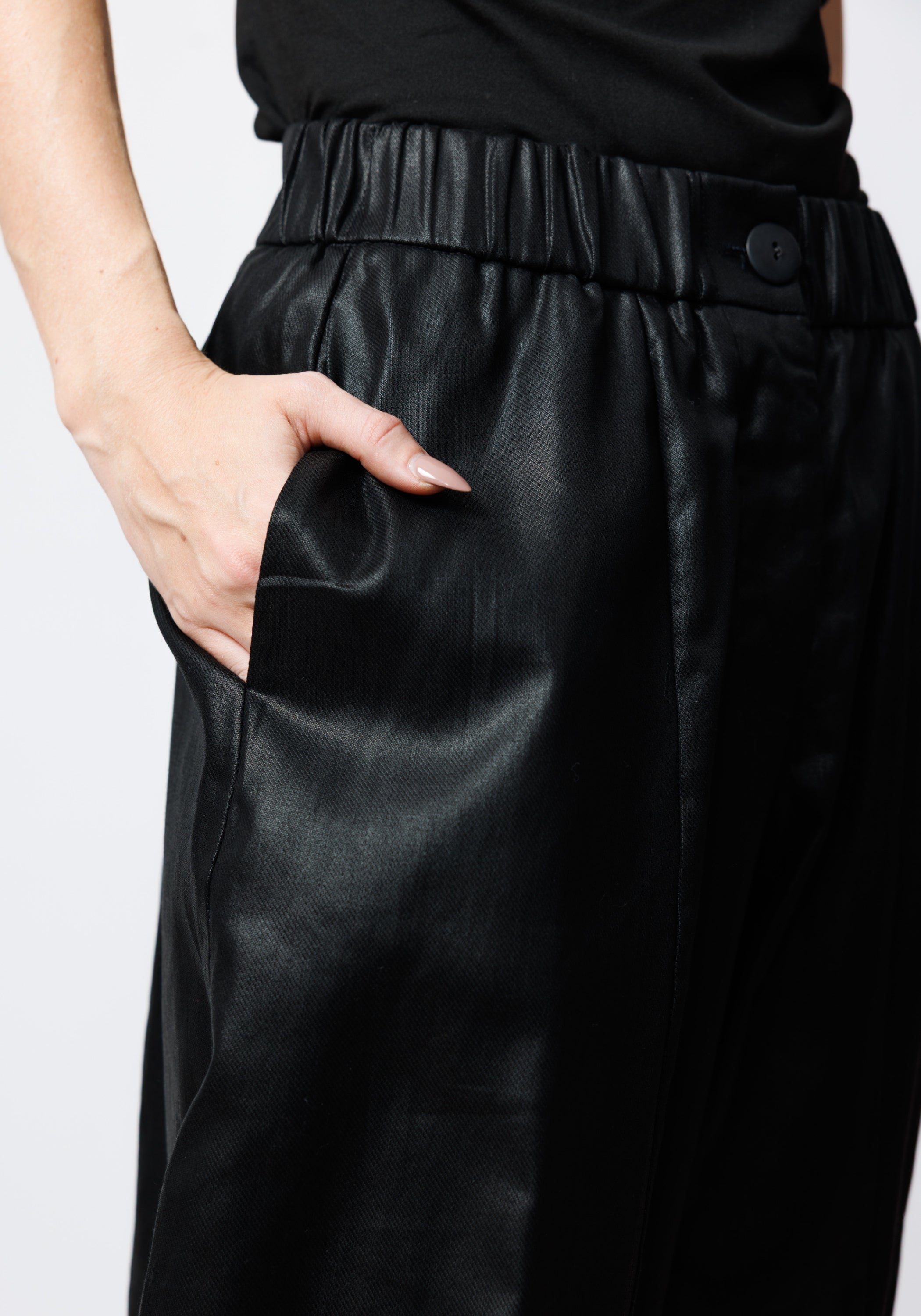 Rundo Coated Drop Seat Tapered Leg Pants