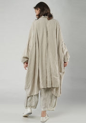 Drop Shoulder Oversized Linen Jacket