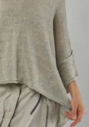 Drop Shoulder Knit Pullover