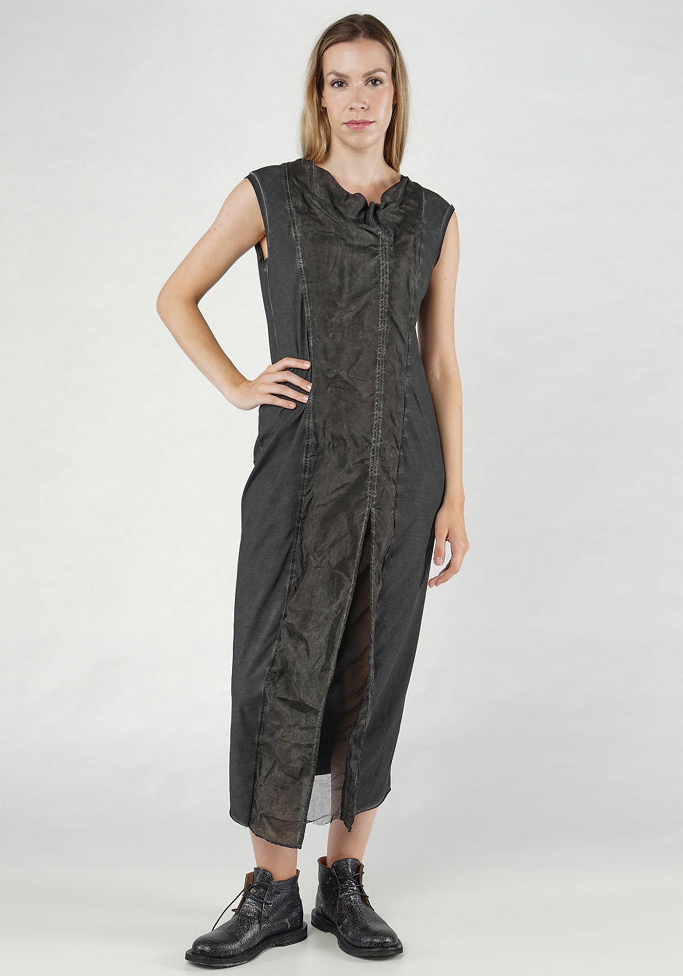 Contrast Panel Tailored Dress