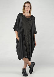 Oversized Contrast Panel Front Dress