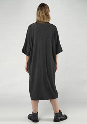 Oversized Contrast Panel Front Dress