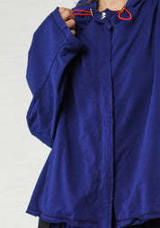 Oversized Drop Shoulder Hooded Jacket in INK Only