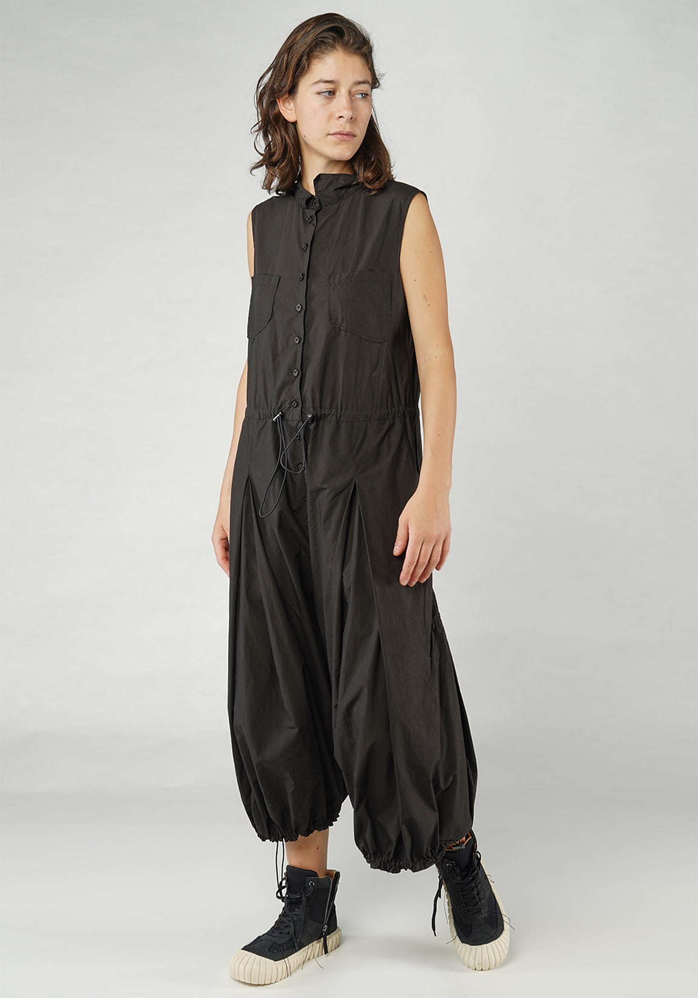 Pleat Details Full Leg Jumpsuit