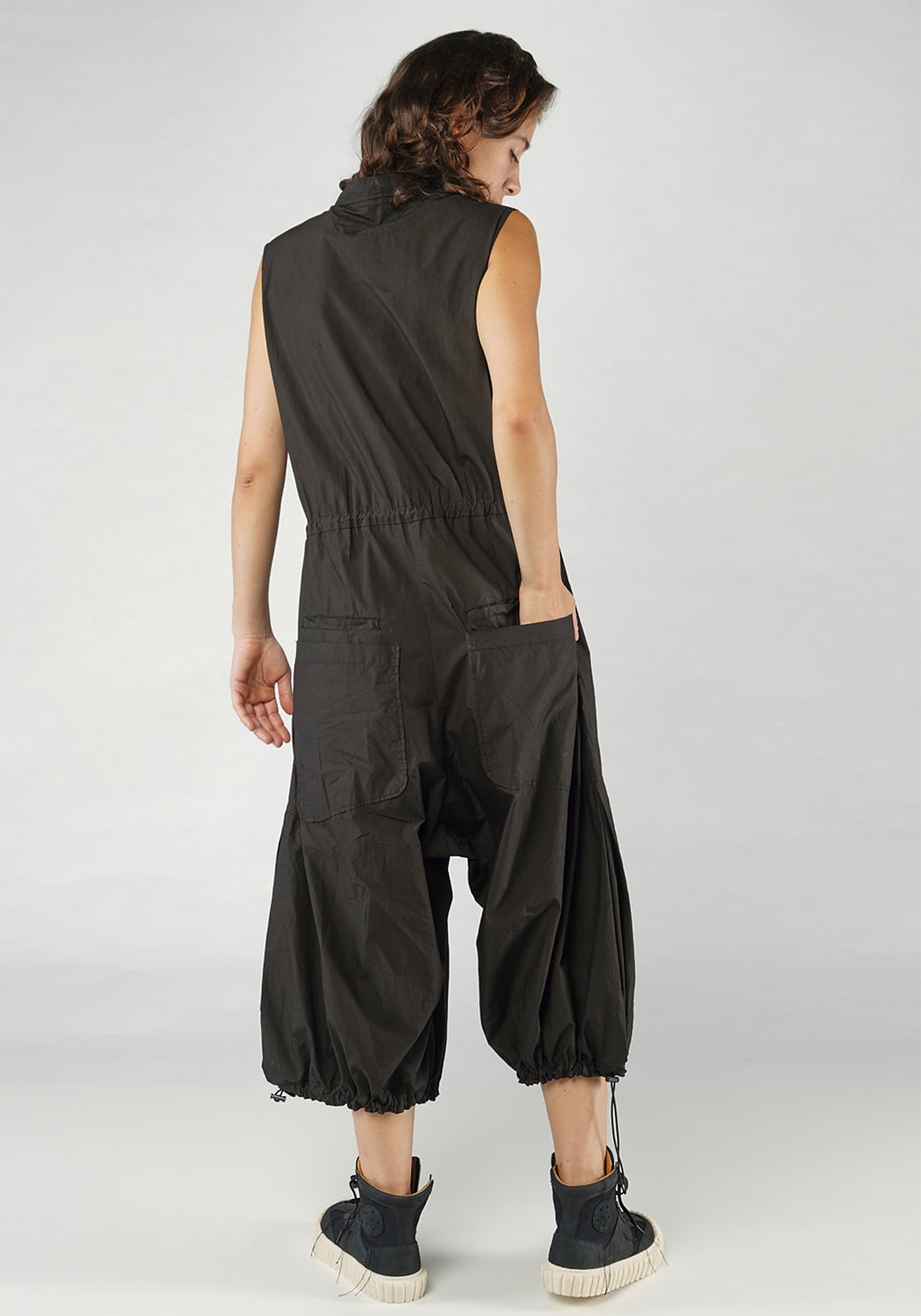 Pleat Details Full Leg Jumpsuit