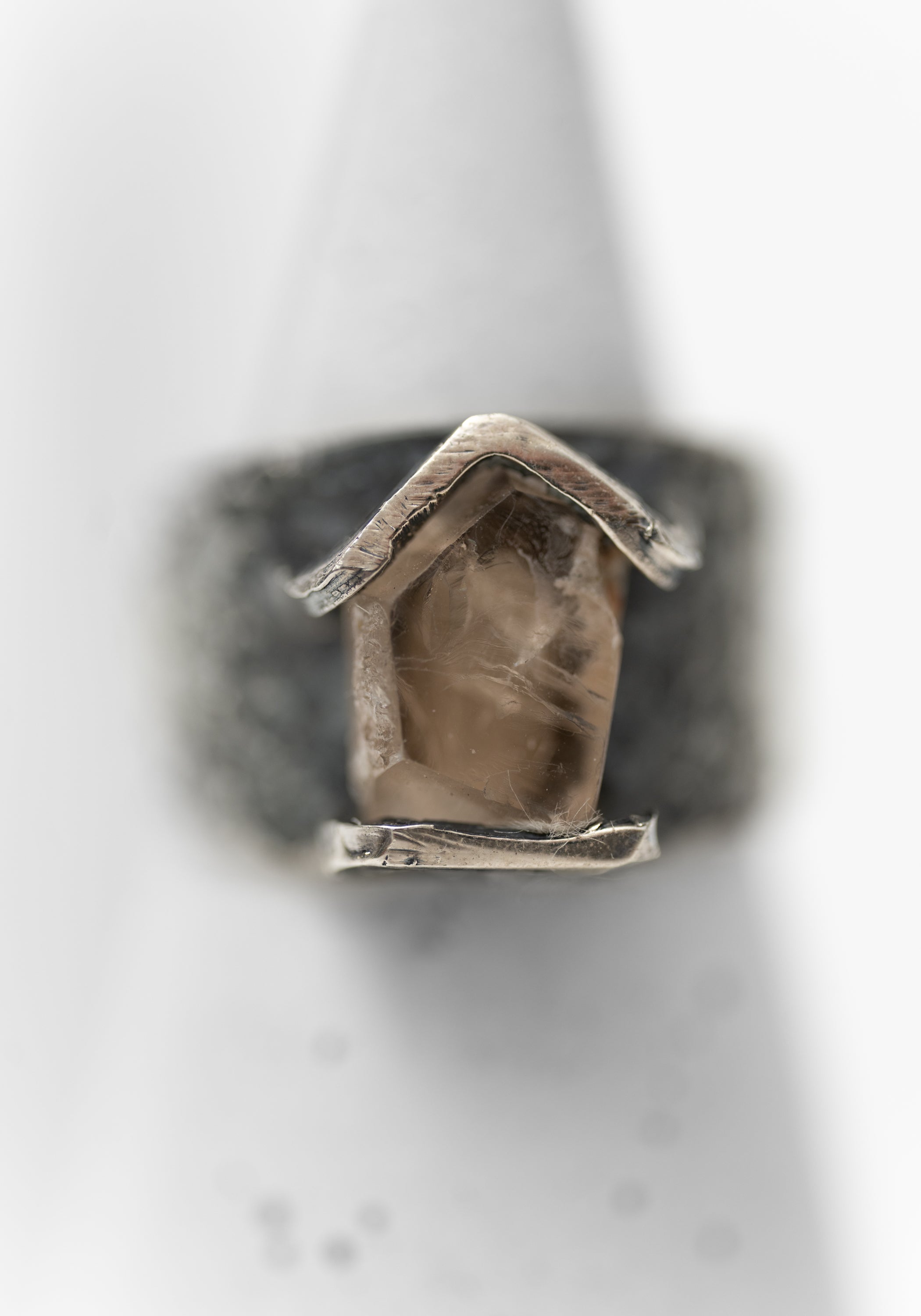 Sterling Pointed Bar Set Herkimer Ring - December Thieves