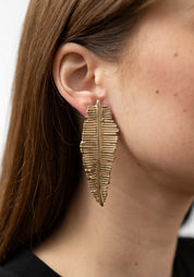 Brass Palmita Earrings