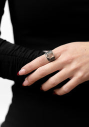 Sterling Pointed Bar Set Herkimer Ring - December Thieves