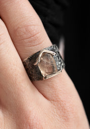 Sterling Pointed Bar Set Herkimer Ring - December Thieves