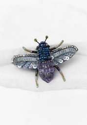 Violet Carpenter Bee Embroidered Pin - December Thieves