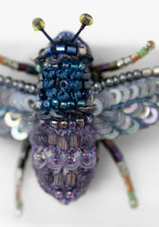 Violet Carpenter Bee Embroidered Pin - December Thieves