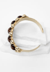 Brass and Vintage Glass Cabochons Aswan Cuff