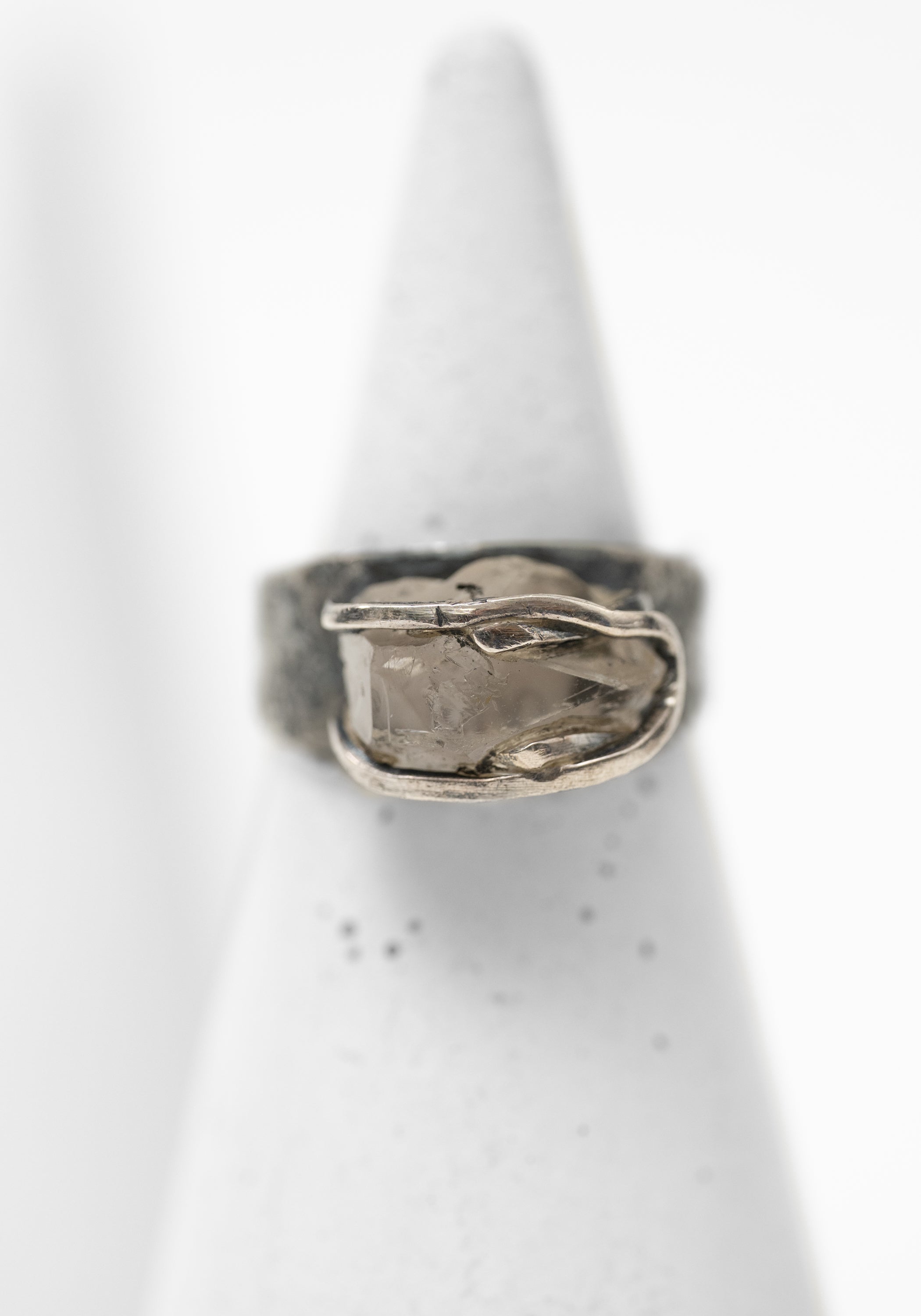 Sterling Bar Set Herkimer Ring - December Thieves