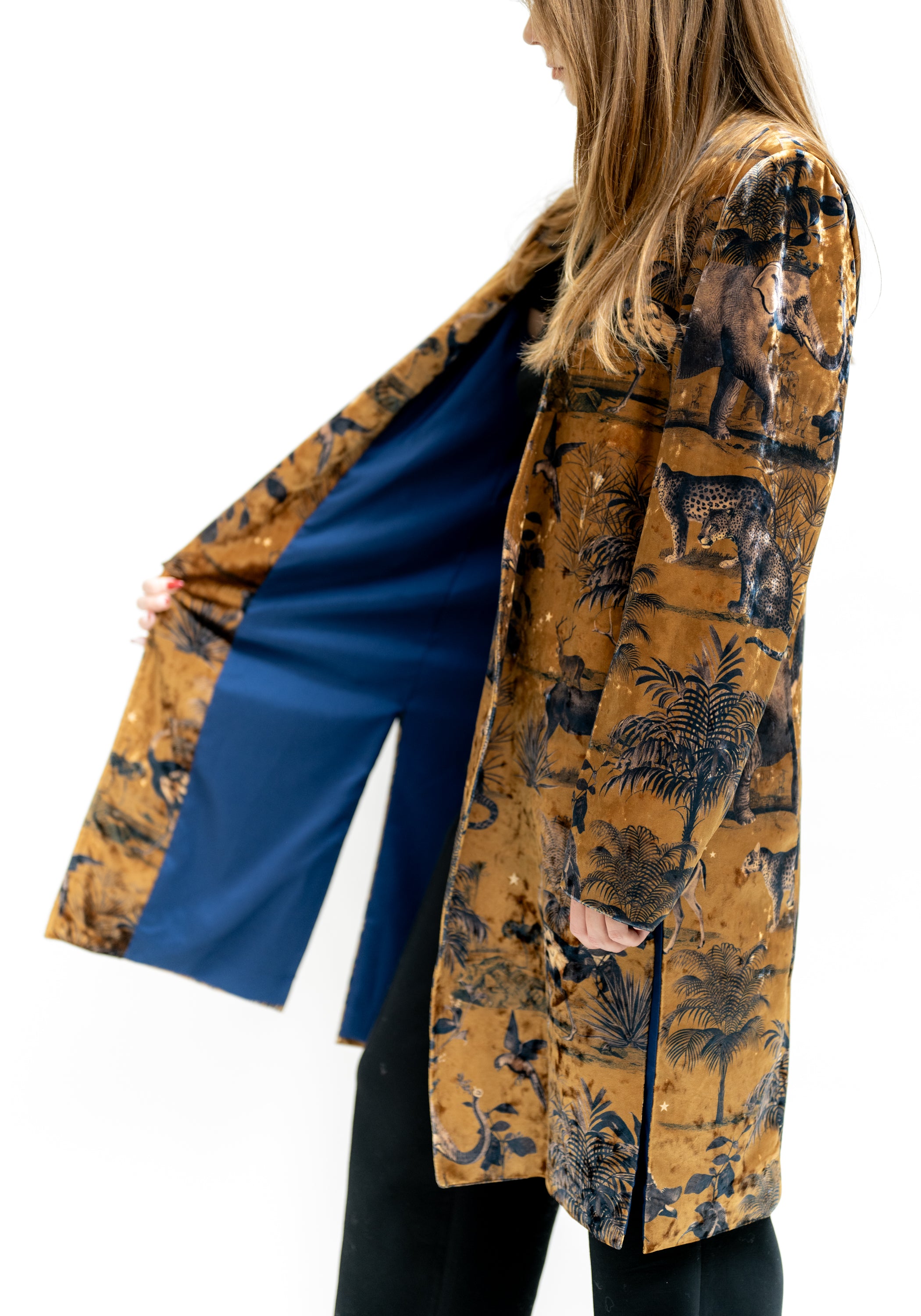 Printed Velvet Cleopatra Kimono