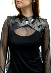 Black Leather Simple Framed Harness
