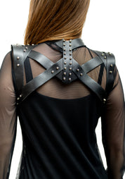 Black Leather Simple Framed Harness