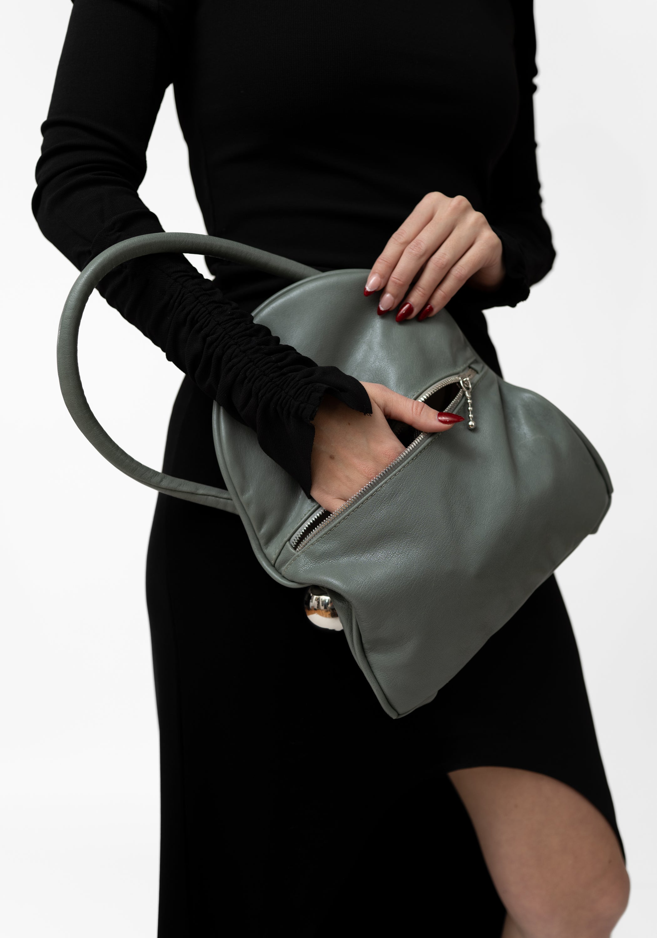 Cement Leather Petite Kimi A Bag