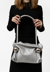 Silver Leather Kimi A Bag