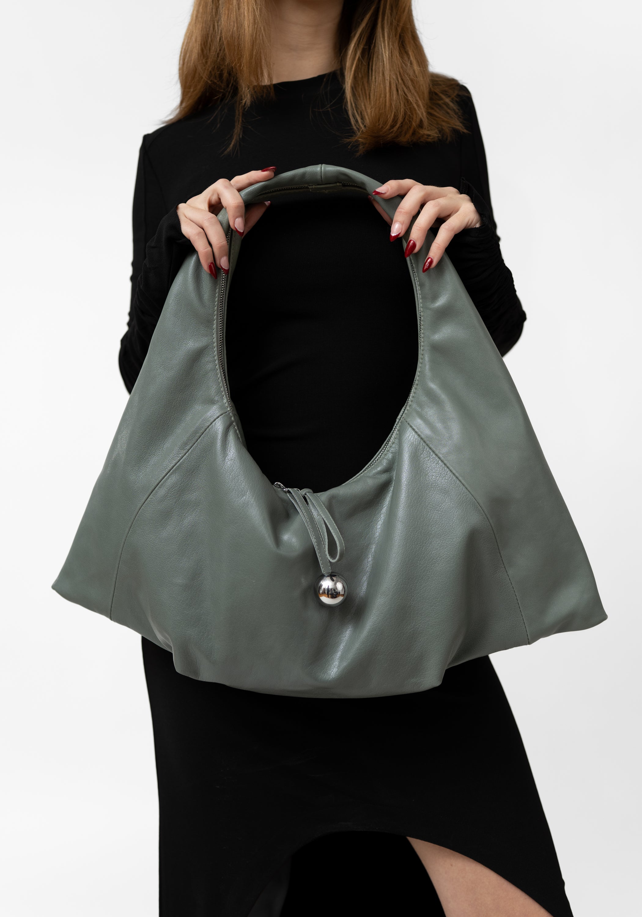Cement Leather Manta Bag