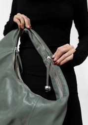 Cement Leather Manta Bag