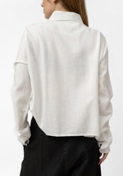 Oversized Button Front Blouse - December Thieves
