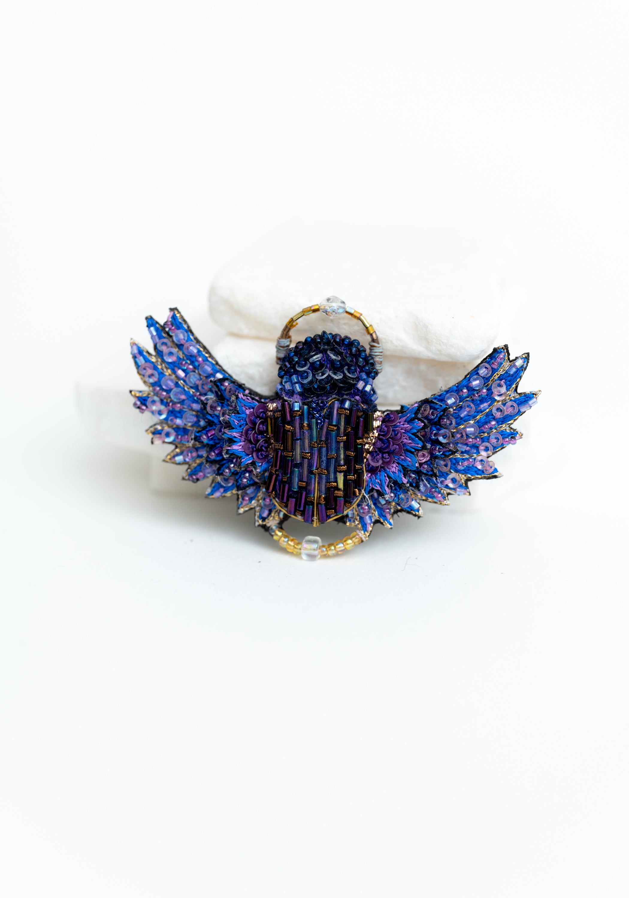 Regal Beetle Embroidered Pin