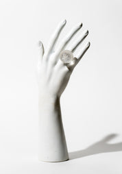 Etched Clear Resin Dome Ring