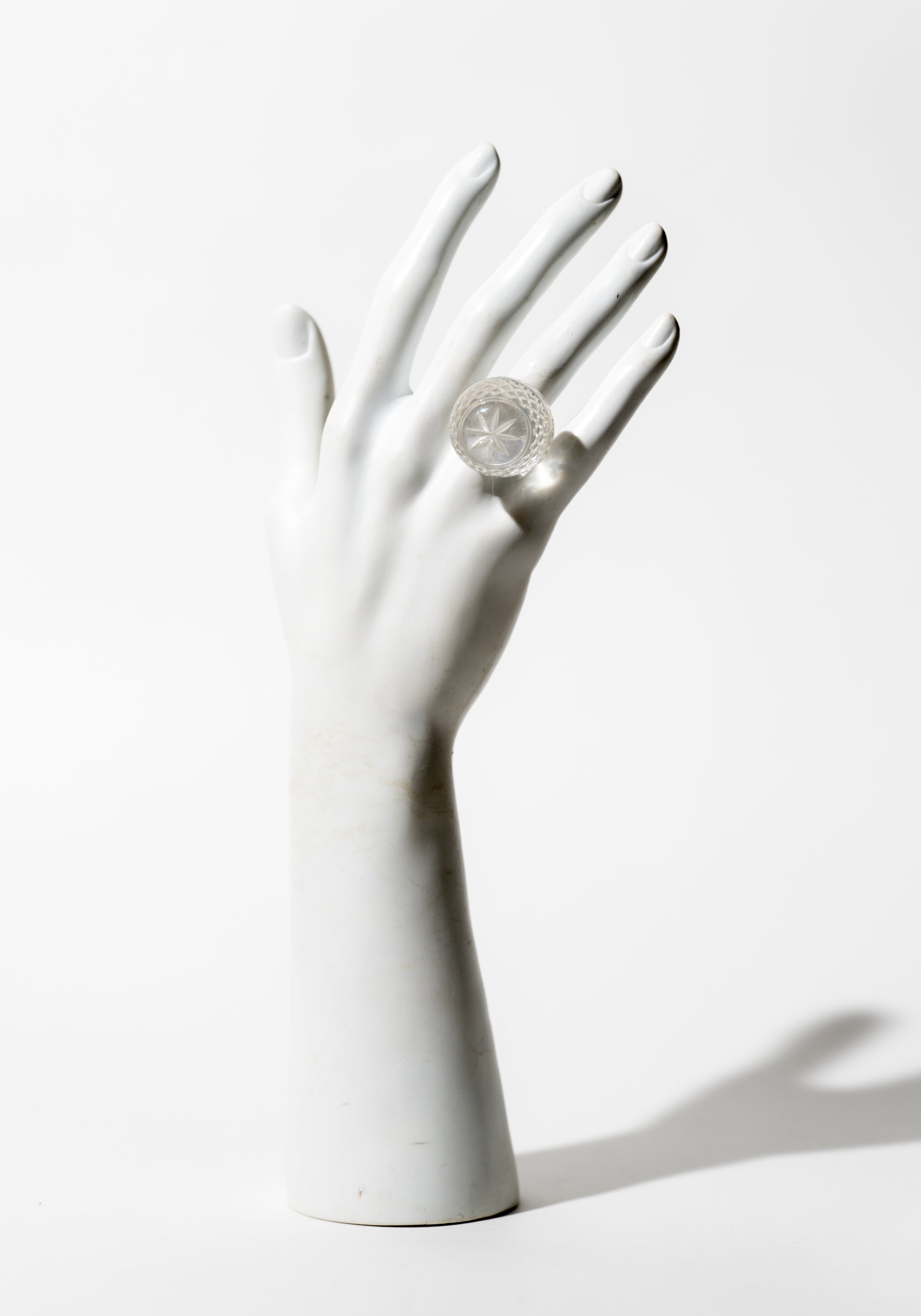 Etched Clear Resin Dome Ring