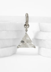 Large Sterling and Quartz Escher Ear Cuff