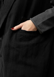 Oversized Asymmetric Sleeveless Blazer Jacket