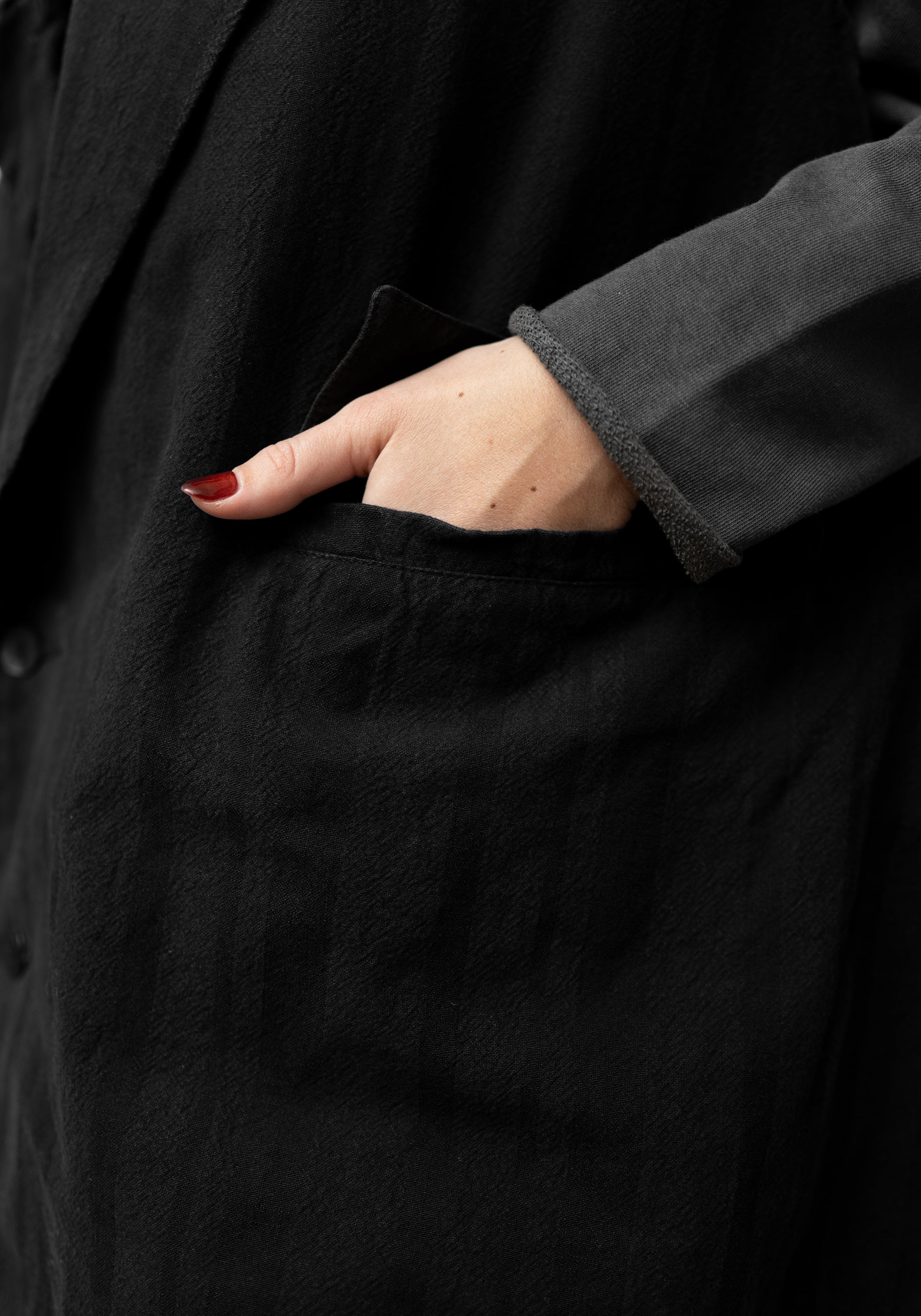 Oversized Asymmetric Sleeveless Blazer Jacket