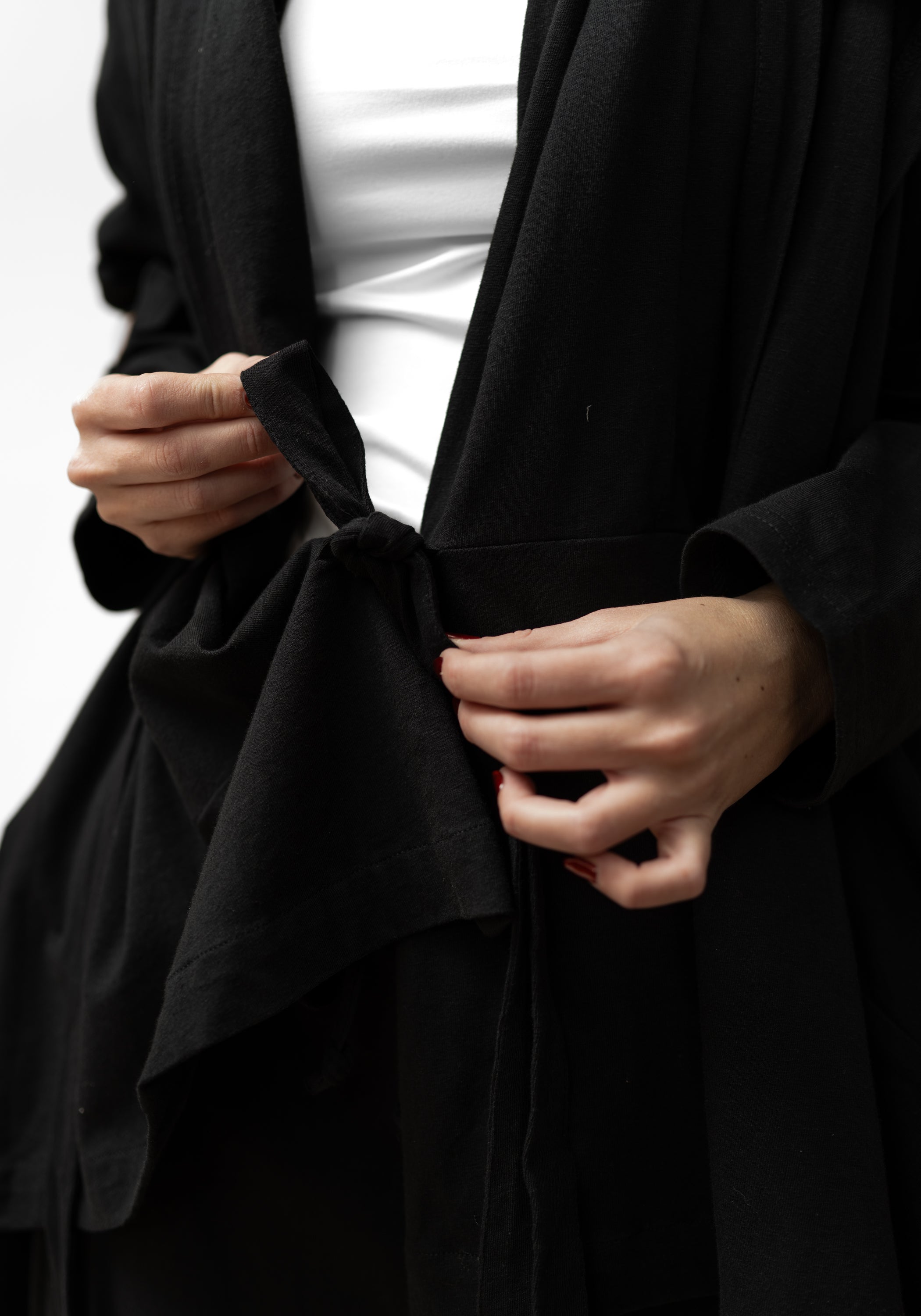 Strap Detail Jersey Wrap Jacket - December Thieves