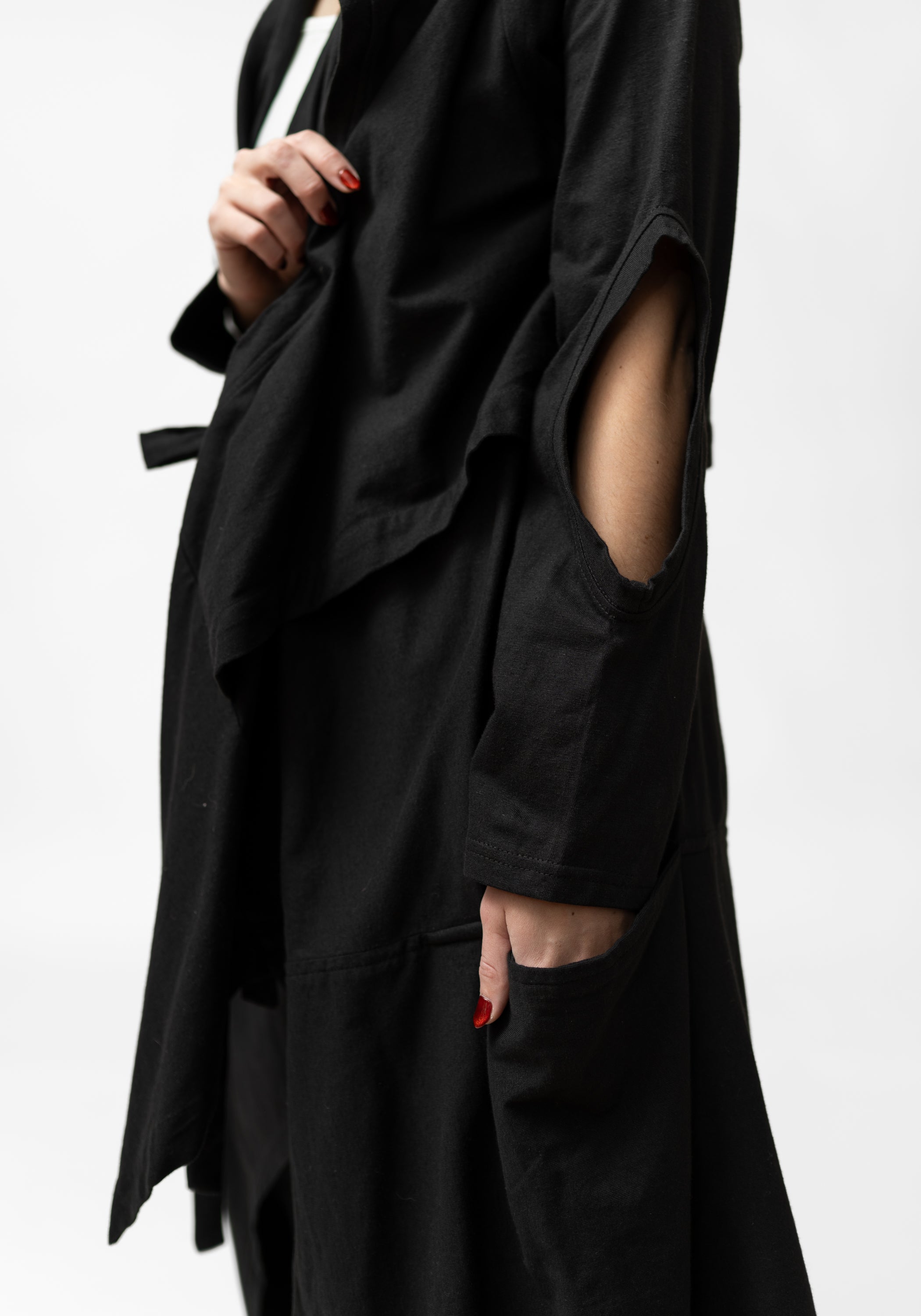 Strap Detail Jersey Wrap Jacket - December Thieves