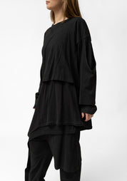Oversized Layered Drop Shoulder Jersey Top - December Thieves