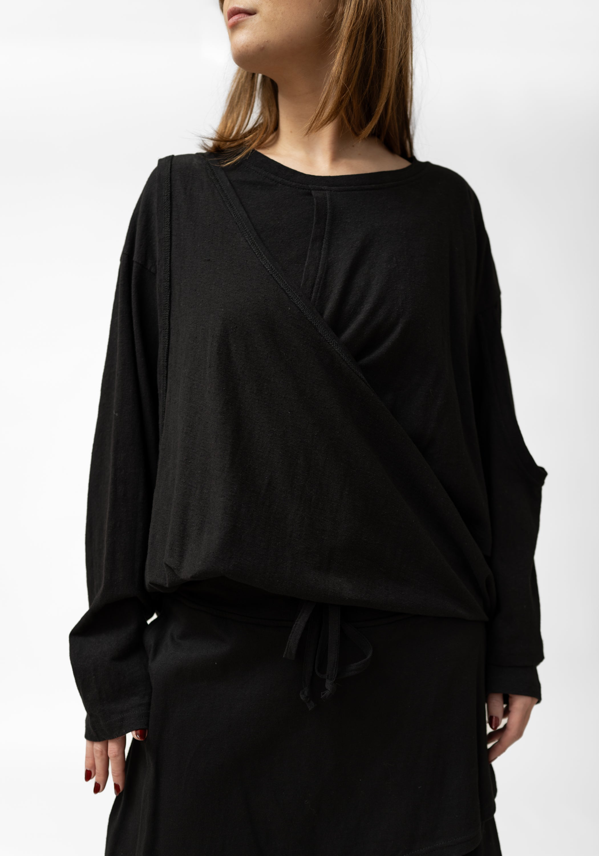 Oversized Layered Drop Shoulder Jersey Top - December Thieves